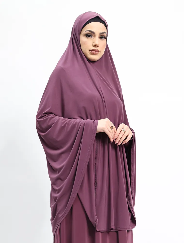 Mauve Plain Jersey Burkah